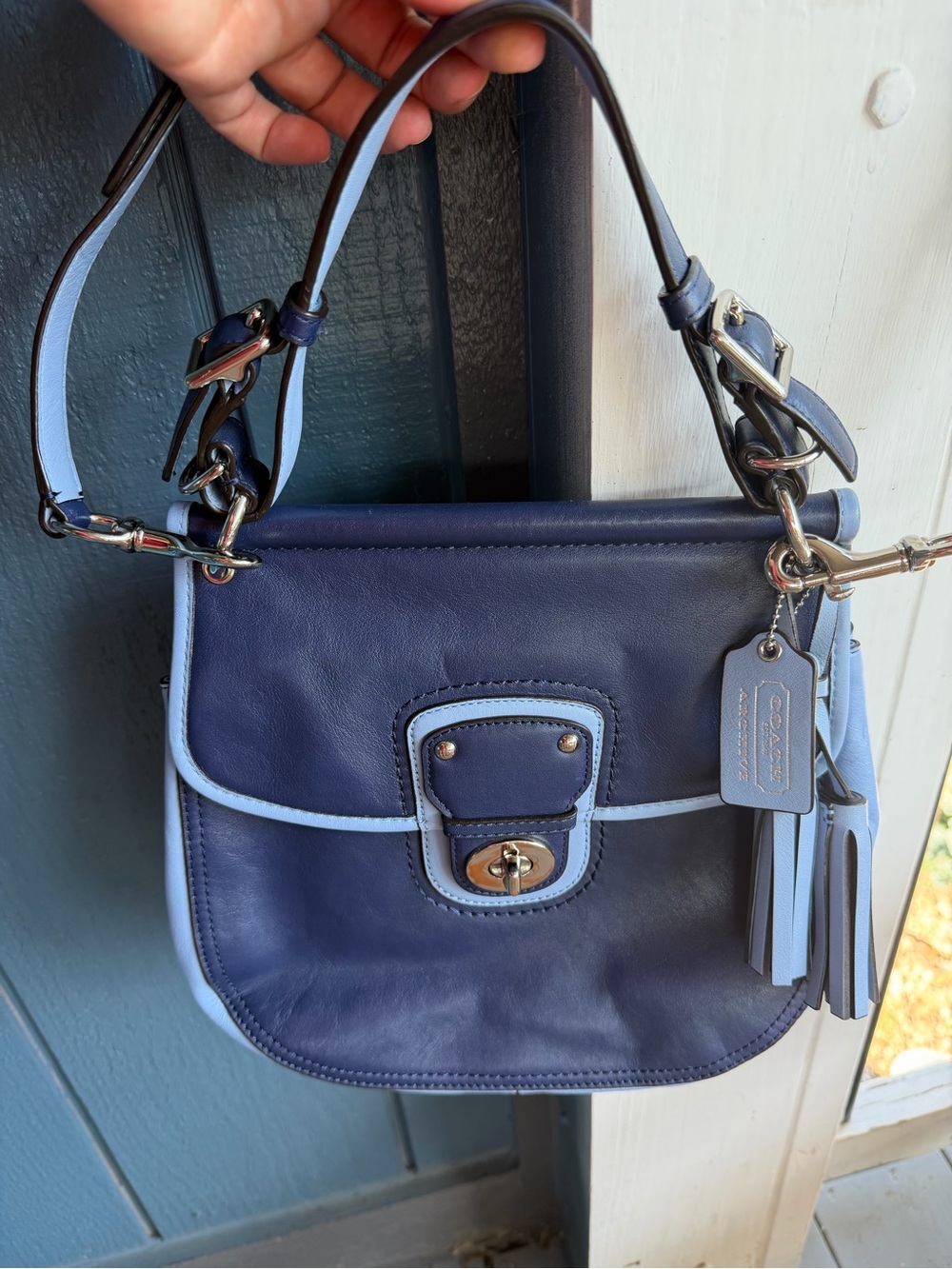 Coach Legacy Archival Two-Tone Leather Crossbody Bag